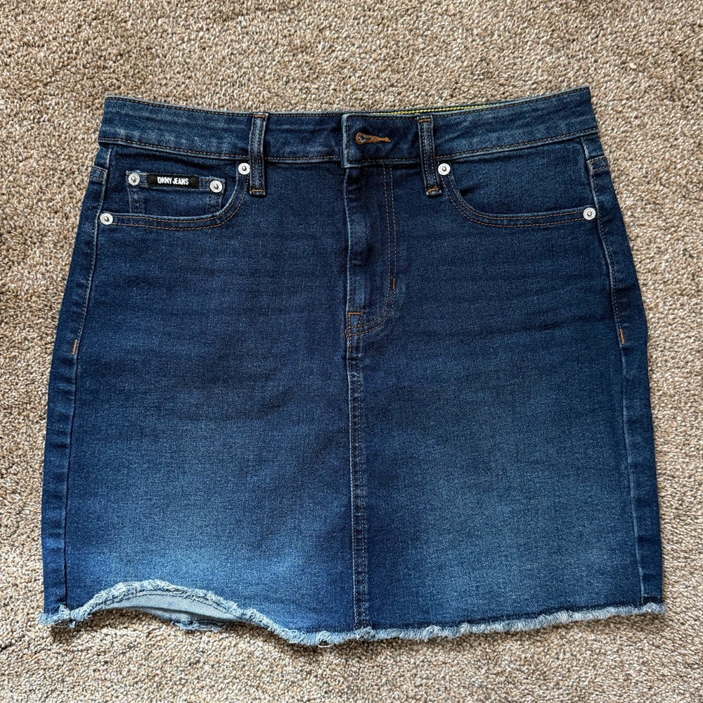 DKNY Dark Blue Denim Mini Skirt